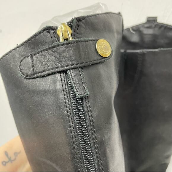 Sam Edelman Black Leather Penny Riding Boots Womens 7 Tall Classic Comfortable - Picture 10 of 13